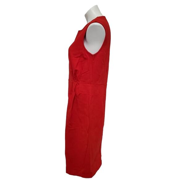 H&M Red Gold Stretch Classy Sexy Dress SZ M Medium Wedding Christmas Party - Picture 3 of 12